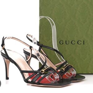 GUCCI Nappa Victoria Strappy Horsebit sandals